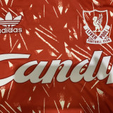 1989/91 LFC Home Red Long Sleeve Retro Soccer Jersey