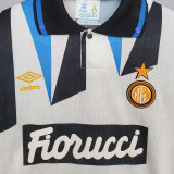 1991/93 In Milan Away White Retro Soccer Jersey