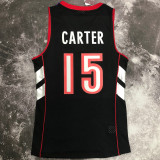 1999/00 Toronto Raptors CARTER #15 Purple Black Retro NBA Jerseys 热压