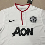 2013/14 M Utd Away White Retro Soccer Jersey