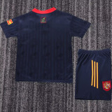 1996 Spain Away Kids Retro Soccer Jersey