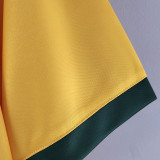 1988 Brazil Home Yellow Retro Soccer Jersey