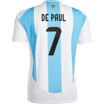 DE PAUL # 7 Argentina 1:1 Quality Home Fans Jersey 2024/25 (Have FlFA World Champion 2022 有胸前章) ★★