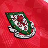 1990/92 Wales Home Red Retro Soccer Jersey