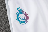 2024/25 Al Nassr  White Kids Hoody Zipper Jacket Tracksuit