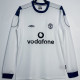 2000/2001 M Utd Away White Long Sleeve Retro Soccer Jersey（Vodafone）