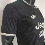 2025/26 JUV Third Black Player Version Soccer Jersey 带胸前新广告