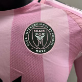 2025/26 Inter Miami Home Pink Player Version Long Sleeve Soccer Jersey