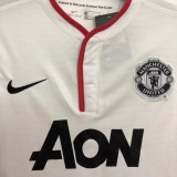2013/14 M Utd Away White Retro Soccer Jersey