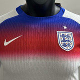 2025/26 England Home White Player Version Long Sleeve Soccer Jersey