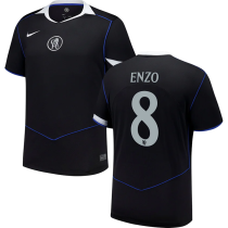 ENZO #8 CFC 1:1 Quality Third Black Fans Soccer Jersey 2025/26  (UCL Font 欧冠字体 ) ★★