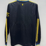 2025/26 M Utd Third Black Fans Long Sleeve Soccer Jersey