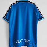 1998/99 Man City Home Blue Retro Soccer Jersey