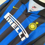 1998/99 In Milan Home Long Sleeve Retro Soccer Jersey