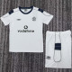 2000/2001 M Utd Away White Retro Kids Soccer Jersey