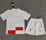 2024/25 Croatia Home Kids Soccer Jersey