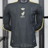 2025 Mexico Black Special Edition México de Oro Player Version Long Sleeve  Jersey