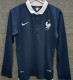 2014 France Home Retro Long Sleeve Soccer Jersey