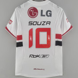 2007/08 Sao Paulo Home White Retro Soccer Jersey