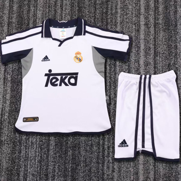 2000/2001 RM Home White Retro Kids Soccer Jersey
