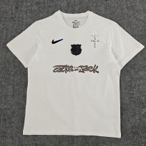 2025/26 BA x Travis Scott White Pure Cotton Jersey 胸前银色字