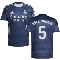 BELLINGHAM #5 RM 1:1 Quality Away Fans Soccer Jersey 2025/26（Laliga Font) ★★