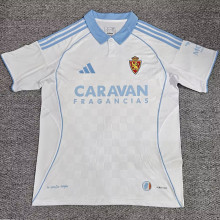 2025/26 Zaragoza Home White Fans Soccer Jersey
