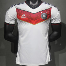 2014 Germany Home White Retro Player Version Soccer Jersey  3 Start 三星