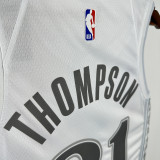 2025 Mavericks THOMPSON #31 White NBA Jerseys