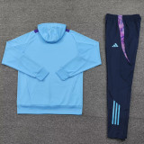 2025 Argentina Blue Hoody Zipper Jacket Tracksuit