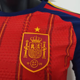 2026/27 Spain Home Red Player Version Long Sleeve Soccer Jersey