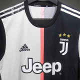 2019/20 JUV Home White Black Retro Player Version Soccer Jersey