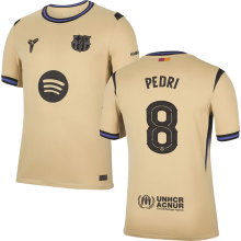 PEDRI # 8 BA 1:1 Quality Away Fans Soccer Jersey 2025/26 (UCL Font 欧冠字体 有号下广告) ★★