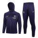 2024 PSG Dark Purple Hoody Zipper Jacket Tracksuit