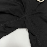 2024/25 Nk~ Black Pure Cotton Sports Trousers Zipper style