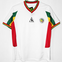2002 Senegal Away White Retro Soccer Jersey