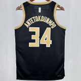 2024 Bucks ANTETOKOUNMPOL #34 Black Honor Edition NBA Jersey