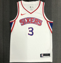 76ers IVERSON #3 Retro White NBA Jerseys