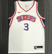 76ers IVERSON #3 Retro White NBA Jerseys