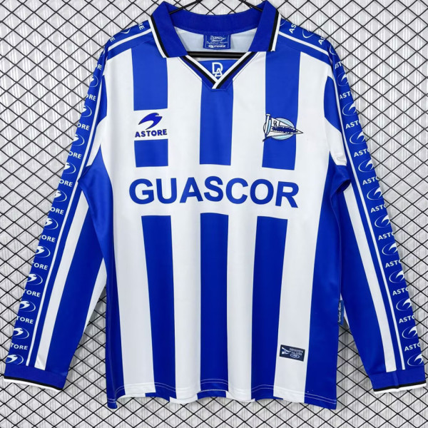 1998/1999 Alaves Home Retro Long Sleeve Soccer Jersey