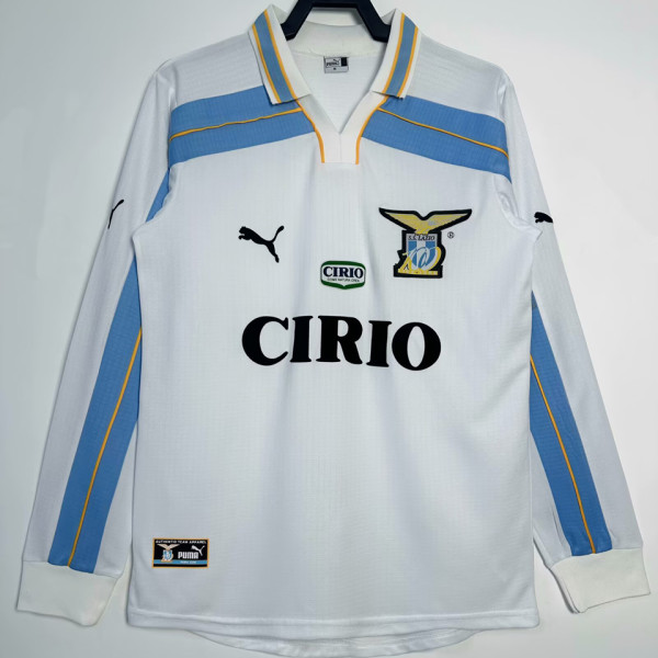 1999/2000 Lazio Third White Retro Long Sleeve Soccer Jersey