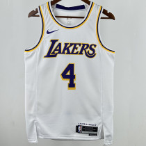 2025 Lakers KNECHT#4 White NBA Jerseys