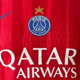 2025/26 PSG Third Red Player Version Long Sleeve Soccer Jersey