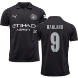2025/26 Man City Away Black Player Version Long Sleeve Soccer Jersey