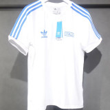 2024 Italy White Cotton Retro Style T-shirt