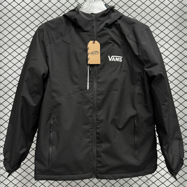 2025 VANS Velvet Thickened warm Black Outdoor Jackets #F7加绒冲锋衣