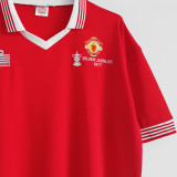 1977 M Utd Home Red Retro Soccer Jersey