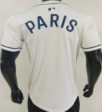 2025/26 PSG White Baseball Player Version T-Shirt  硅胶版