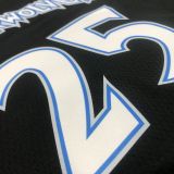 2018 Timberwolves ROSE # 25 Black Retro NBA Jerseys Hot Pressed