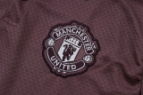 2025/26 M Utd Grey Purple POLO Sweater Tracksuit